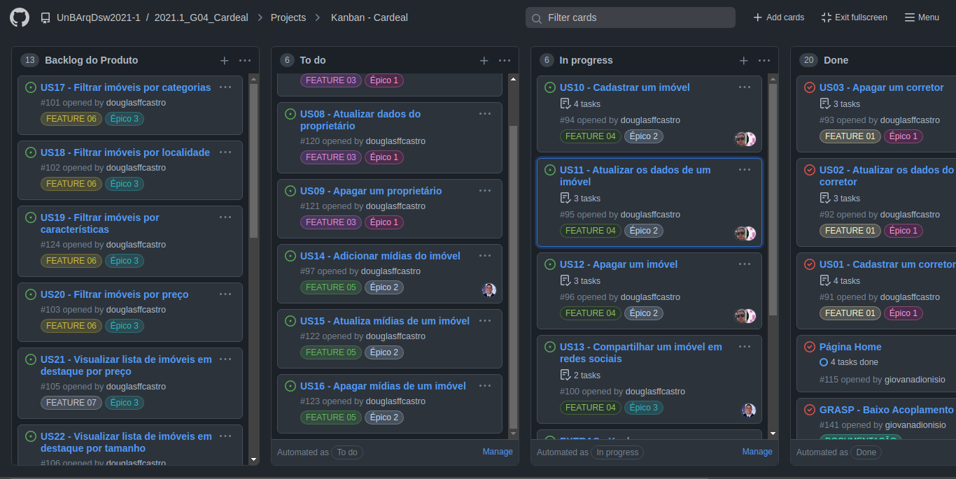 Quadro Kanban